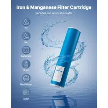 Whole House Water Filter Replacement Cartridge 4.5" x 20" Iron & Manganese