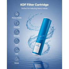 Cartucho de repuesto para filtro de agua para toda la casa, 4,5" x 20", KDF Home Filter
