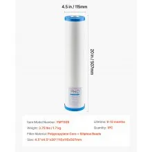 Whole Home Water Filter Replacement Cartridge 4.5"x20" PHO Scale Inhibitor
