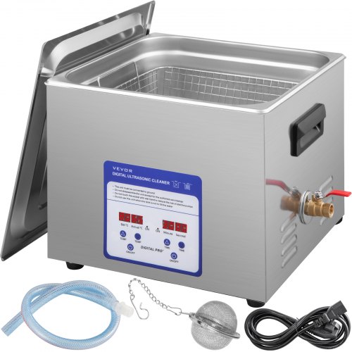 VEVOR Digital Ultrasonic Cleaner 15L Ultra sonic Jewelry Cleaning Machine Home