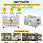 VEVOR 22L Ultrasonic Cleaner Jewelry Coins Digital Control w/ Heater Timer