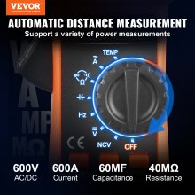 VEVOR Ψηφιακός μετρητής σφιγκτήρα Πολύμετρο True RMS AC DC Volt Amp NCV Measurement