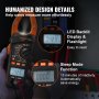 VEVOR Digital Clamp Meter T-RMS, 6000 Counts, 1000A Clamp Multimeter Tester, Measures Current Voltage Resistance Diodes Continuity Data Retention, NCV for Home Appliance, Railway Industry Maintenance