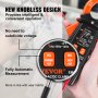 VEVOR Digital Clamp Meter T-RMS, 6000 Counts, 600A Clamp Multimeter Tester, Measures Current Voltage Resistance Diodes Continuity Data Retention, NCV for Home Appliance, Railway Industry Maintenance