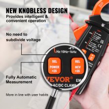 VEVOR Digital Clamp Multimeter, T-RMS 6000 Count, 600A, for Current, Voltage, Resistance, Diodes & Continuity Testing, Data Hold, NCV, Ideal for Domestic Appliances & Railway Maintenance