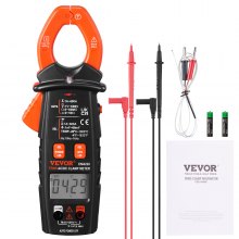 VEVOR Digital Clamp Meter T-RMS, 6000 Counts, 600A Clamp Multimeter Tester, Measures Current Voltage Resistance Diodes Continuity Data Retention, NCV for Home Appliance, Railway Industry Maintenance