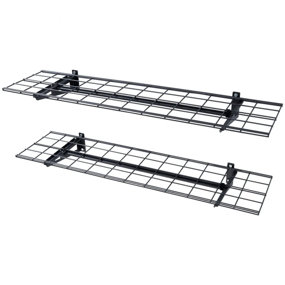 VEVOR Garage Storage Shelving, 2 Pack, 4 x 1 ft Heavy Duty Garage Shelves Wall Mounted, 400 lbs Load Capacity(Total) Garage Storage Rack Floating Shelves, Suitable for Shop, Shed, Garage Storage