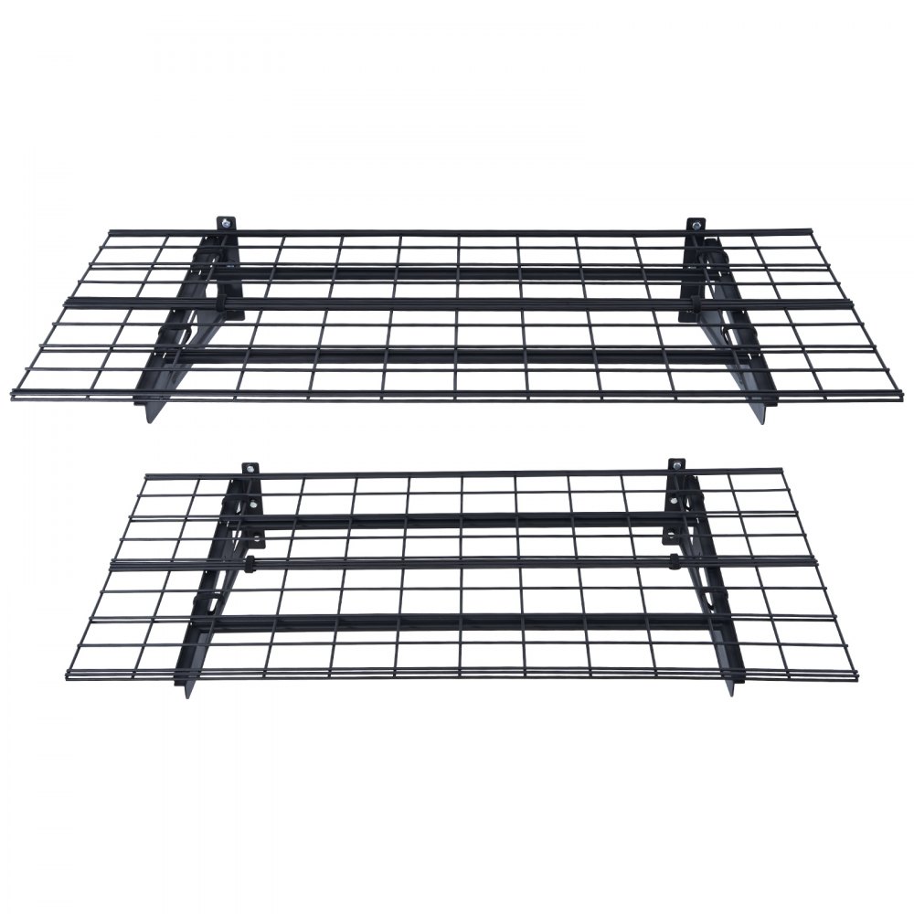 VEVOR Garage Storage Shelving, 2 Pack, 4 x 2 ft Heavy Duty Garage Shelves Wall Mounted, 500 lbs Load Capacity(Total) Garage Storage Rack Floating Shelves, Suitable for Shop, Shed, Garage Storage