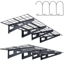 VEVOR Garage Storage Shelving, 2 Pack, 6 x 2 ft Heavy Duty Garage Shelves Wall Mounted, 1000 lbs Load Capacity(Total) Garage Storage Rack Floating Shelves, Suitable for Shop, Shed, Garage Storage