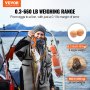 Digitální jeřábová váha VEVOR, 660 lbs/300 kg, průmyslová těžká závěsná váha s litým hliníkovým pouzdrem a LCD obrazovkou, ruční minijeřáb s háky pro farmu, lov, rybaření, venkovní použití, garáž (oranžová)