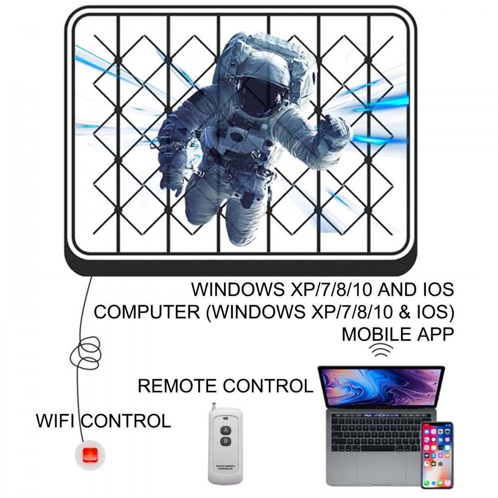 VEVOR 3D Holographic Fan Hologram Fan 42cm 3D Hologram Projector for Advertising