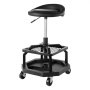 VEVOR Rolling Shop Stool, Pneumatic Garage Seat/Work Stool with 136 kg Capacity, Adjustable Height Roller Creeper Seat, 360° Swivel Padded Workshop Stool with Casters, for Garage, Shop & Auto Repair