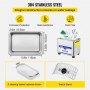 VEVOR 0,8L ultrahangos tisztítószerek digitális melegítő időzítő ékszerek tisztításához, szemüveg tisztításához 35 W rozsdamentes acél kereskedelmi, személyes otthoni használatra