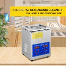 VEVOR Ultrasonic Cleaner 1.3L Ultrasonic Cleaning Device with Heater Timer 60W