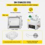 VEVOR 10L Digital Ultrasonic Cleaner Heater Timer Jewelry Eyeglasses Cleaning