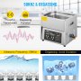 VEVOR 10L Ultrasonic Cleaner Cleaning Equipment Industry Heated W/ Timer Heater