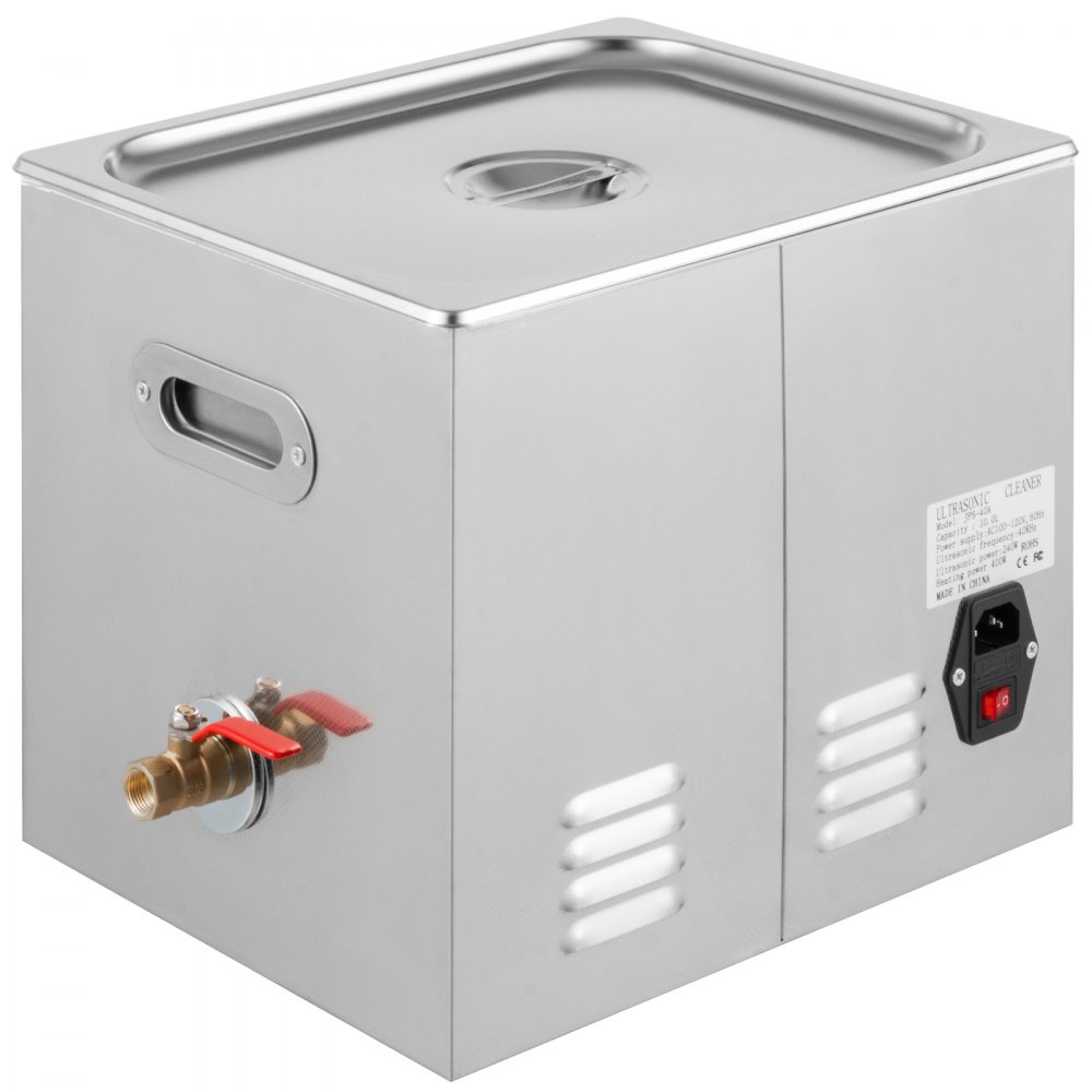 VEVOR 10L Ultrasonic Cleaner Jewelry Cleaner with Heater Timer for Jewelry Cleaning Knob Control Eyeglass Rings Dentures Music Instruments