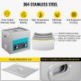 VEVOR 10L Ultrasonic Cleaner Jewelry Cleaner with Heater Timer for Jewelry Cleaning Knob Control Eyeglass Rings Dentures Music Instruments