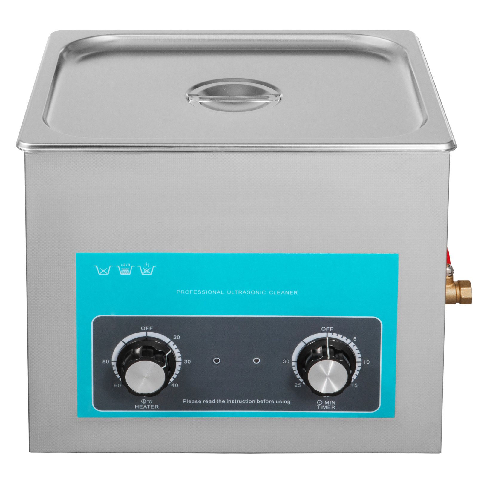 VEVOR 10L Ultrasonic Cleaner Jewelry Cleaner with Heater Timer for Jewelry Cleaning Knob Control Eyeglass Rings Dentures Music Instruments