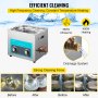 VEVOR ultrasonic cleaner with high frequency cleaning and 360w ultrasonic power.