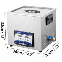 VEVOR Ultrasonic Cleaner 20L Smykkerensing Ultrasonic Machine Digital Ultrasonic Parts Cleaner Heater Timer Smykkerenssett Industrial Sonic Cleaner for smykker Klokker Ring Dental Glass