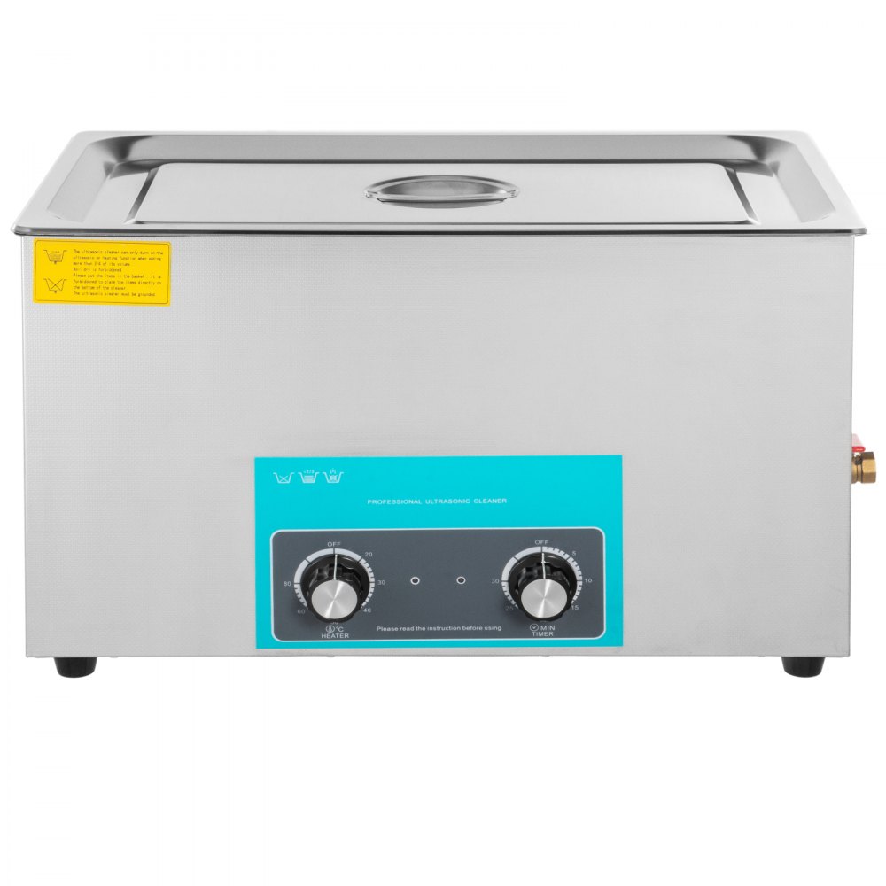 VEVOR 22L Ultrasonic Cleaner, 304 Stainless Steel Professional Knob Control, Ultrasonic Cleaner with Heater Timer for Jewelry Watch Glasses Circuit Board Dentures Small Parts Dental Instrument