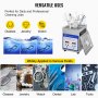 VEVOR Ultrasonic Cleaner 2L Jewelry Coins Industry Heated Digital Control Timer