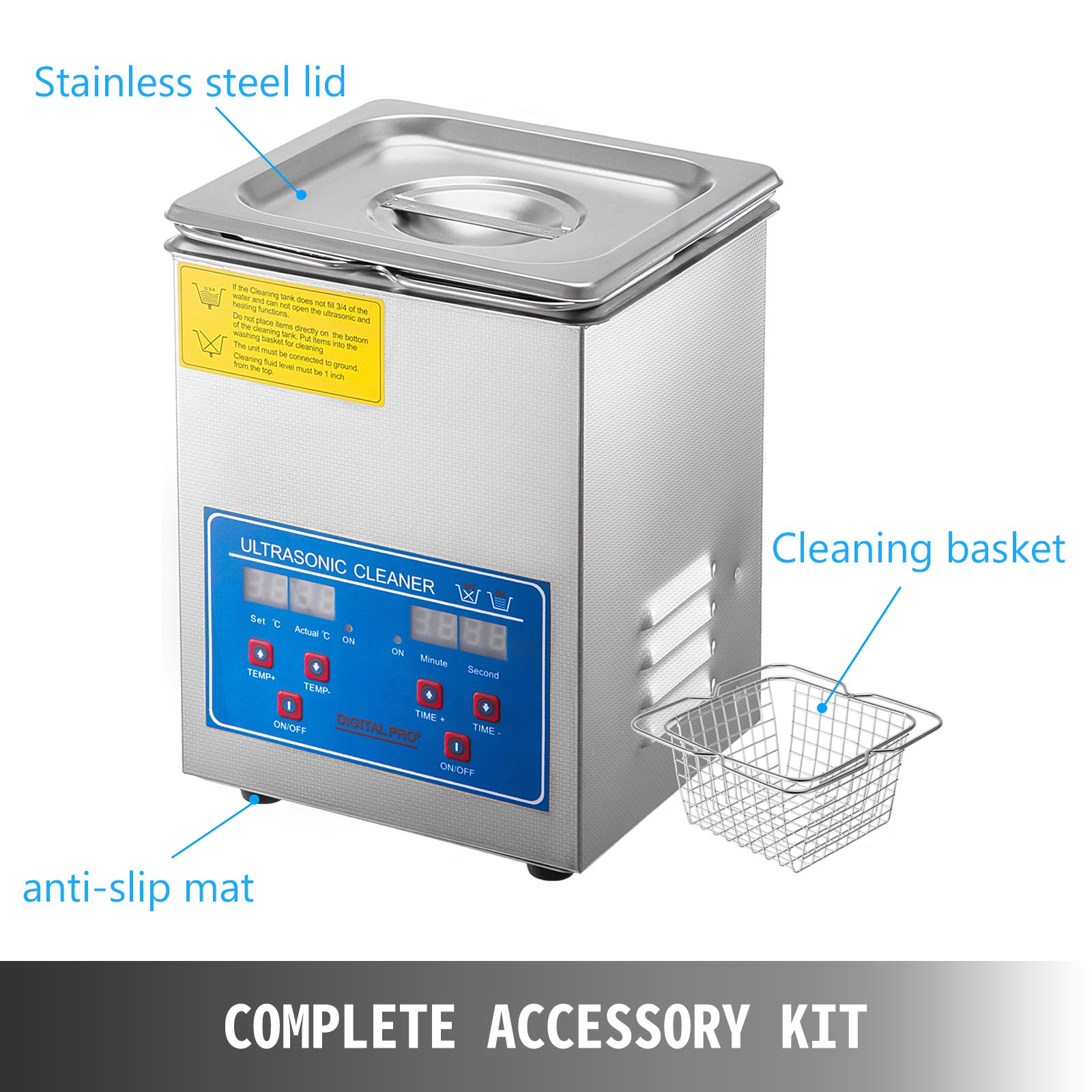 New 2L Industry Ultrasonic Cleaners Cleaning Equipment Digital w/Timer