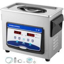 VEVOR Ultrasonic Cleaner 3.2L Semiwave Function 120W/60W Ultrasonic Power 100W Heating Power Upgraded Ultrasonic Cleaner for Jewelry Watch Glasses Small Parts