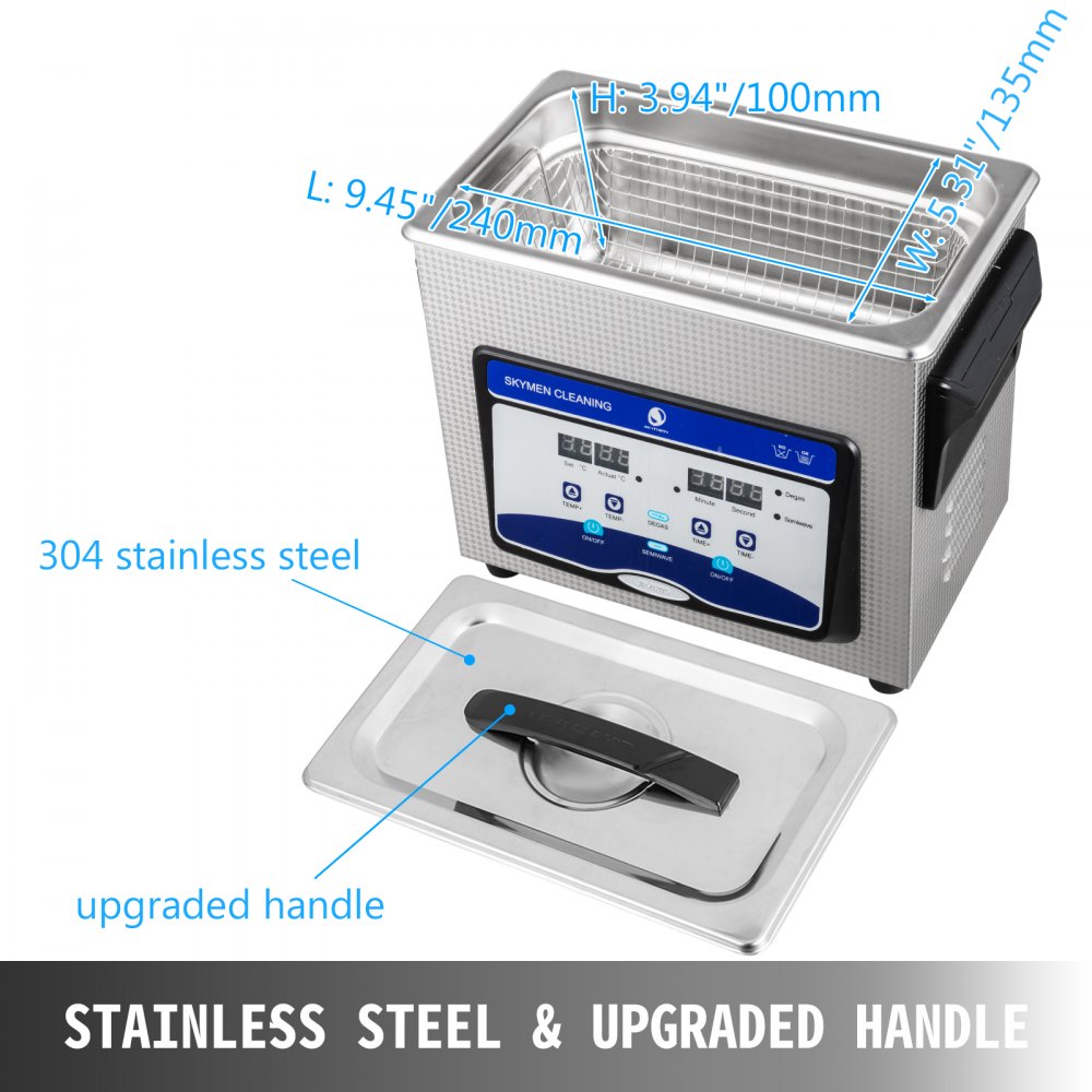 Ultrasonic Cleaner Jewelry Cleaner Ultrasonic Machine 3.2L Digital Sonic Cleaner