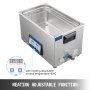 VEVOR Ultrasonic Cleaner 30L Jewelry Cleaner Ultrasonic Cleaning Machine Digital Ultrasonic Parts Cleaner Heater Timer Jewelry Cleaning Kit Industrial Sonic Cleaner for Jewelry Watch Ring Dental Glass