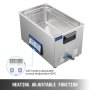 VEVOR Ultrasonic Cleaner 30L Smycken Cleaner Ultrasonic Cleaner Digital Ultrasonic Delar Cleaner Värmare Timer Smycken Rengöring Kit Industrial Sonic Cleaner för smycken Klocka Ring Tandglas