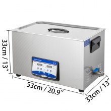 VEVOR ultrahangos tisztító 30 literes ékszertisztító ultrahangos tisztítógép digitális ultrahangos alkatrésztisztító melegítő időzítő ékszertisztító készlet ipari hangos tisztító ékszerhez óragyűrű fogászati ​​üveghez
