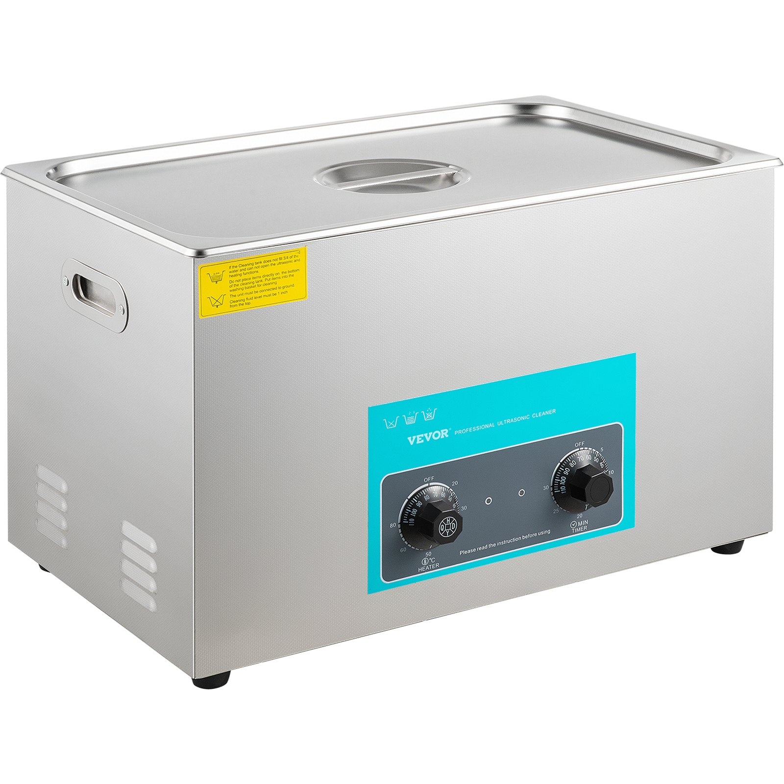 VEVOR Ultrasonic Cleaner 30L Ultrasonic Cleaning Machine Jewelry Glasses