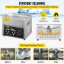 VEVOR Digital Ultrasonic Cleaner 3L Ultrasonic Cleaning Machine 220V 40kHz Sonic Cleaner Machine 304 Stainless Steel Ultrasonic Cleaner Machine with Heater and Timer for Cleaning Jewelry Glasses Watch