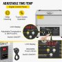 VEVOR Digital Ultrasonic Cleaner 3L Ultrasonic Cleaning Machine 220V 40kHz Sonic Cleaner Machine 304 Stainless Steel Ultrasonic Cleaner Machine with Heater and Timer for Cleaning Jewelry Glasses Watch