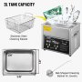 VEVOR Digital Ultrasonic Cleaner 3L Ultrasonic Cleaning Machine 220V 40kHz Sonic Cleaner Machine 304 Stainless Steel Ultrasonic Cleaner Machine with Heater and Timer for Cleaning Jewelry Glasses Watch