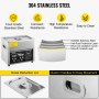VEVOR Digital Ultrasonic Cleaner 3L Ultrasonic Cleaning Machine 220V 40kHz Sonic Cleaner Machine 304 Stainless Steel Ultrasonic Cleaner Machine with Heater and Timer for Cleaning Jewelry Glasses Watch