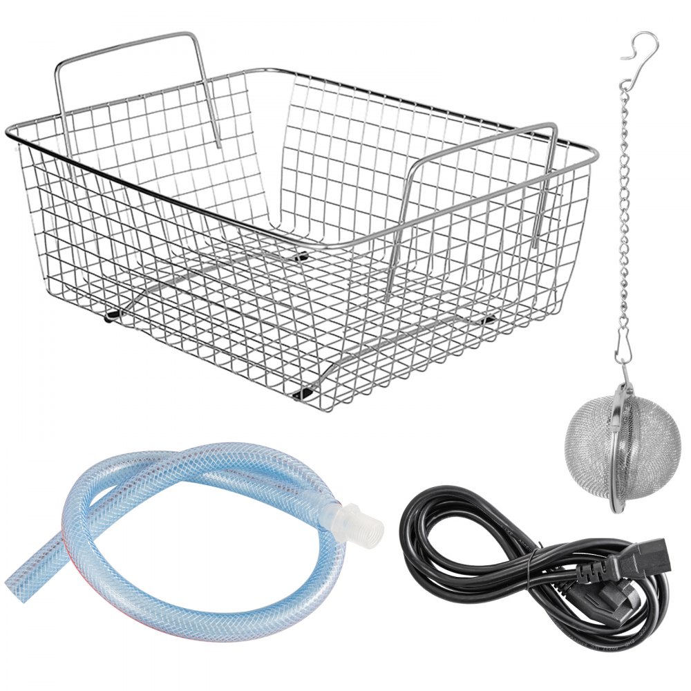 VEVOR Knob Ultrasonic Cleaner 40kHz Ultrasonic Cleaning Machine Knob Control Sonic Cleaner 304 Stainless Steel Cleaner Machine with Heater & Timer for Cleaning Jewelry Eyeglasses Watches(6.5L)