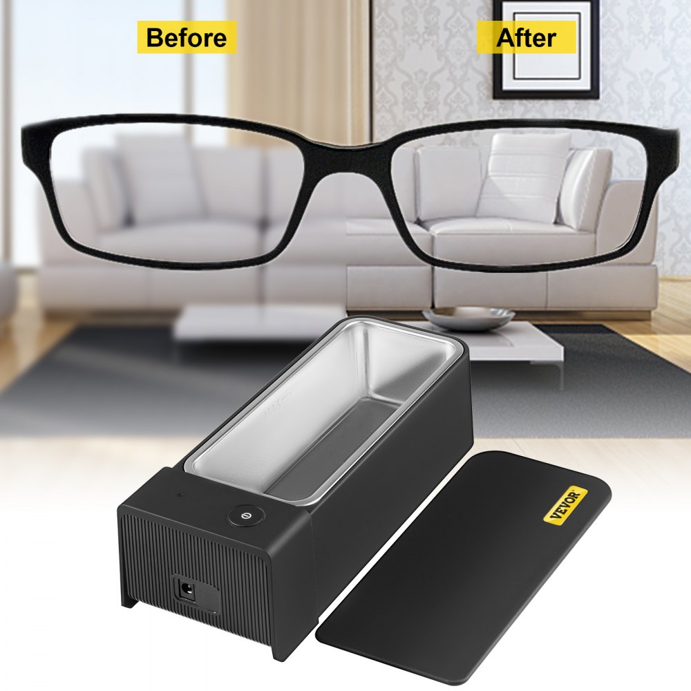 VEVOR Ultrasonic Cleaner 600ml MK-186 Jewelry Cleaner Clean Eye Glasses Dentures