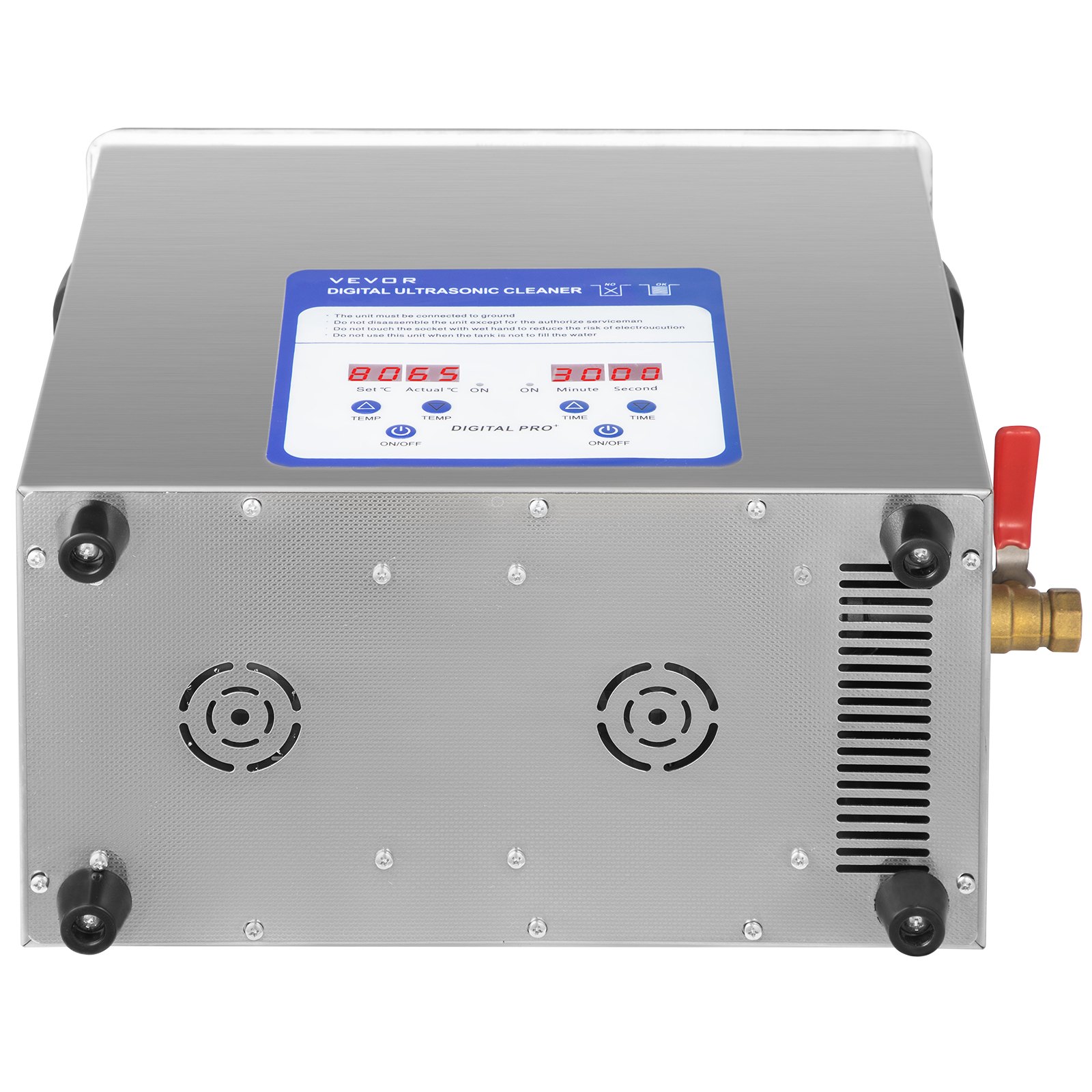 VEVOR Digital Ultrasonic Cleaner 6L with Heater Timer for Dentures Jewelry Coins