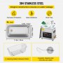 VEVOR 6L Upgraded Ultrasonic Cleaner Professional Digital Lab Ultrasonic Parts Cleaner with Heater Timer for Jewelry Glasses Cleaning (400W Heater,180W Ultrasonic)