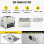 VEVOR 6L Ultrasonic Cleaner Cleaning Equipment Industry Heated W/ Timer Heater