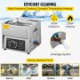 Vevor Digital Ultrasonic Cleaner Ultrasonic Cleaning Machine 6l Stainless Steel