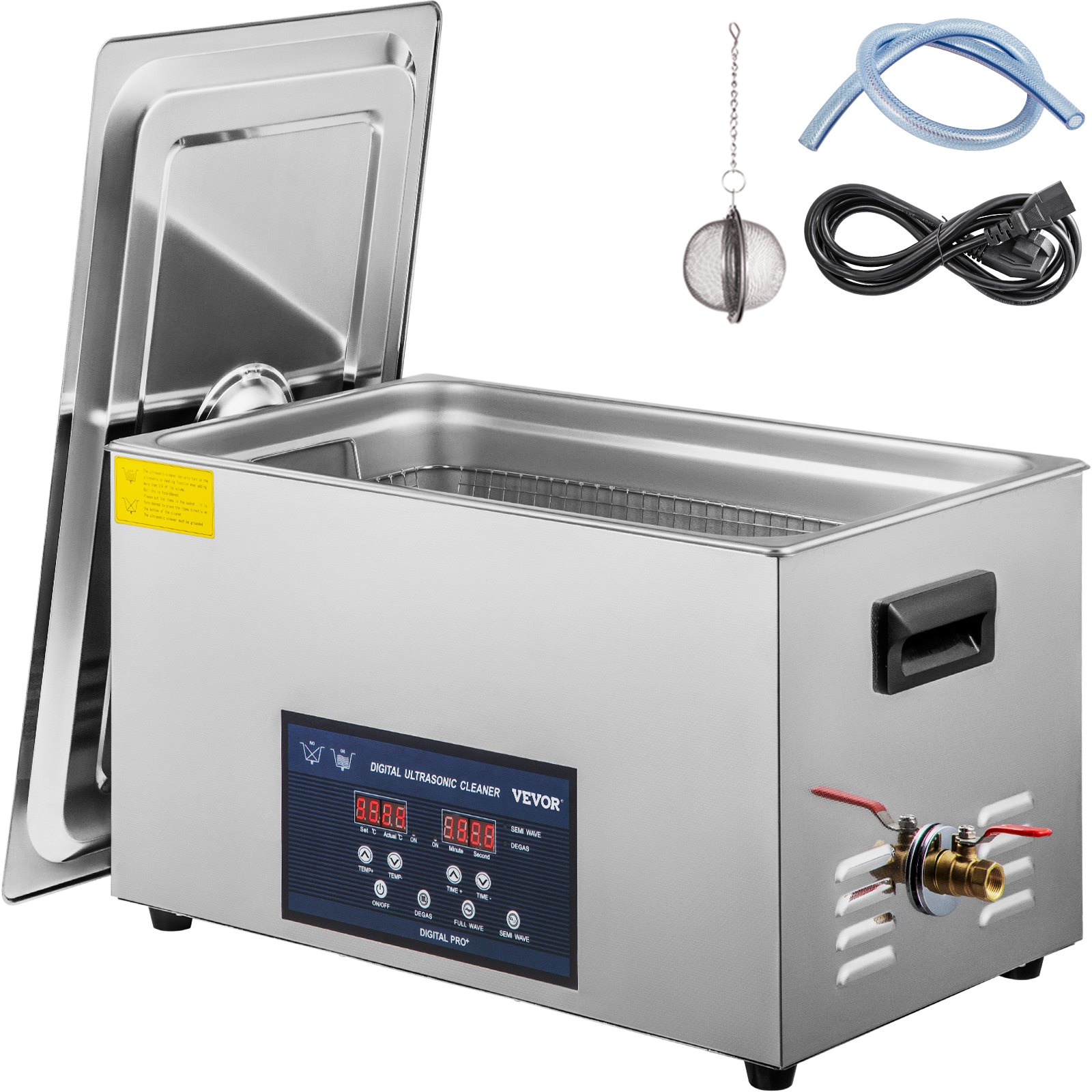 VEVOR 22L Ultrasonic Cleaner Cleaning Equipment Industry Heated W/ Timer Heater