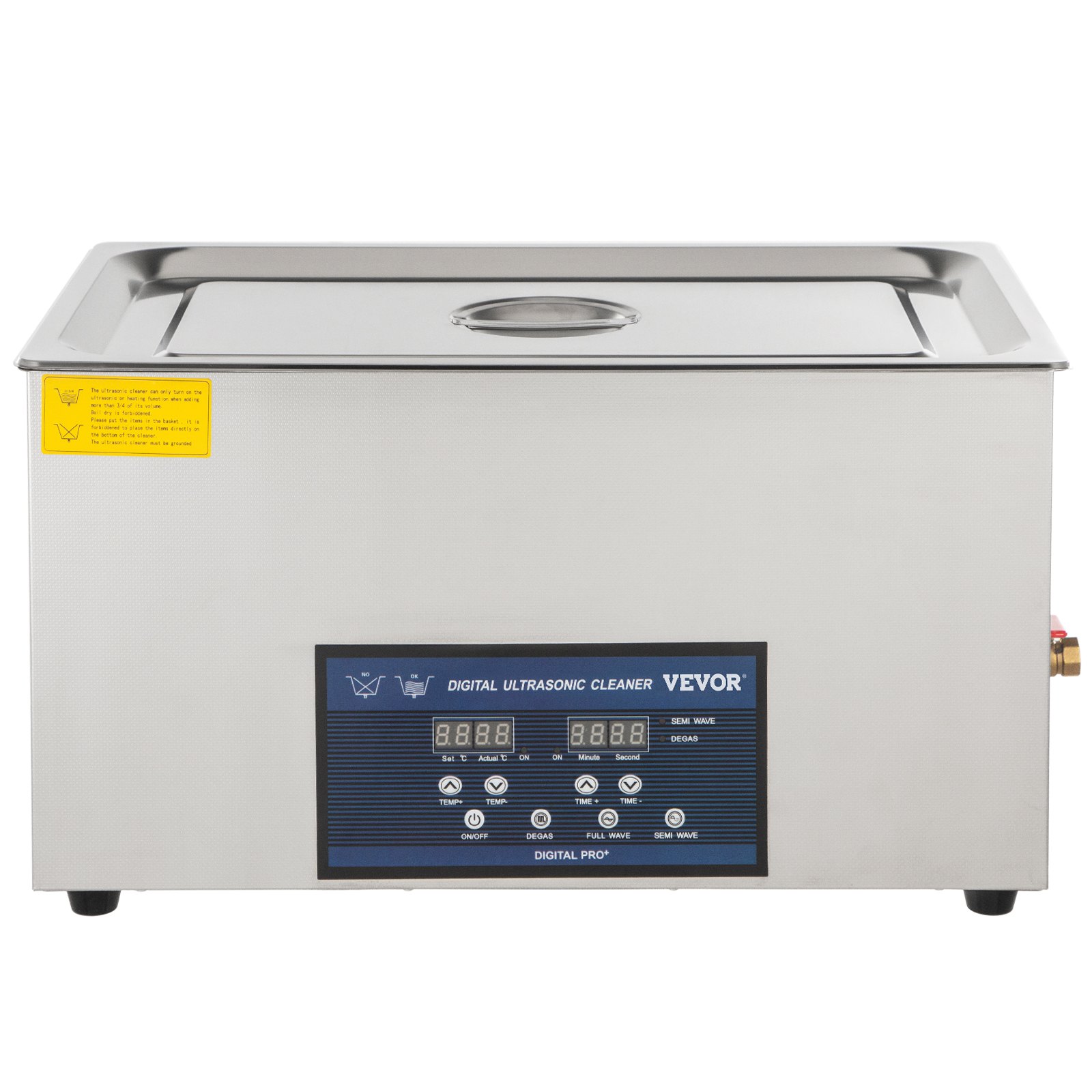 VEVOR 22L Ultrasonic Cleaner Cleaning Equipment Industry Heated W/ Timer Heater