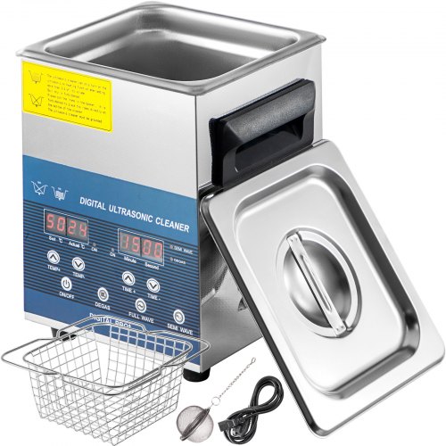 VEVOR 2L Ultrasonic Cleaner Cleaning Equipment Industry Heated W/ Timer Heater