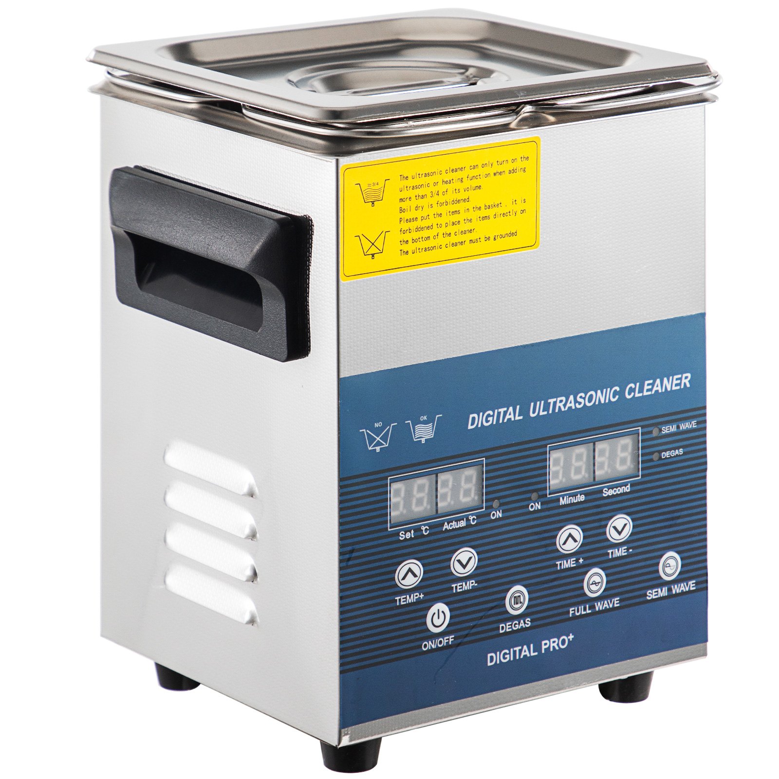 VEVOR 2L Ultrasonic Cleaner Cleaning Equipment Industry Heated W/ Timer Heater
