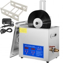 VEVOR 6L Ultraschall-Schallplatten-Reinigungsmaschine Komplettset Trockengestell