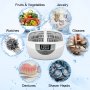 VEVOR Stainless Steel Ultrasonic Cleaner Jewelry Glasses Watches Rings 2.5L Tank